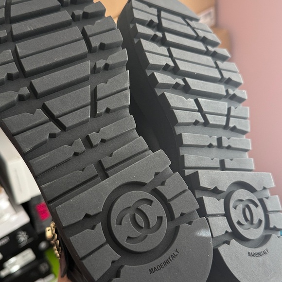 CHANEL Black Leather Ankle Boots - Picture 11 of 12